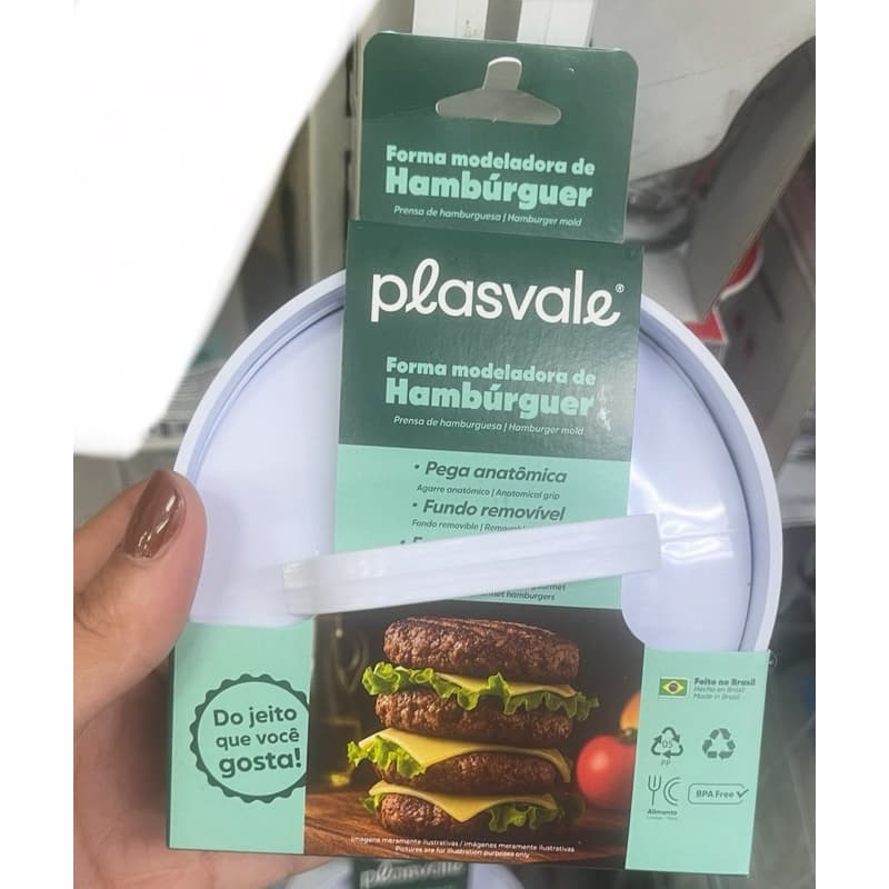 Forma modeladora de Hambúrguer Prensa de hamburguesa | Hamburger mold plasvale®