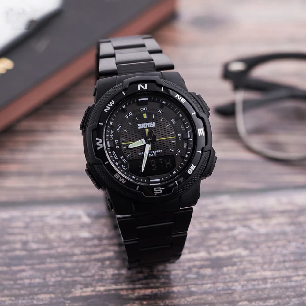Skmei 1370 luxo aço completo negócios relógio à prova dwaterproof água relogio masculino relógio masculino moda esporte