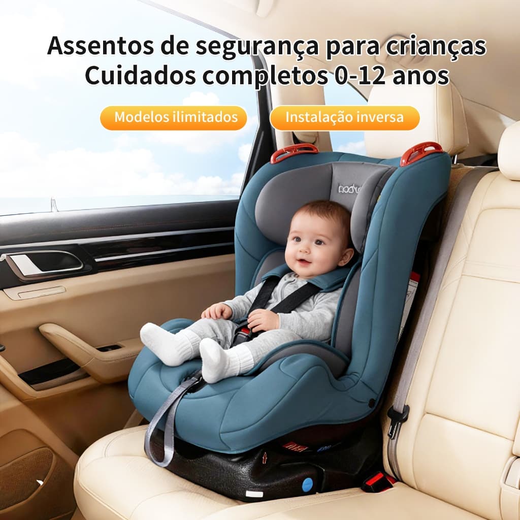 Cadeirinha de Carro Infantil Burbay 0 a 25kg | Assento para Bebê e Criança | Segurança Multicolor