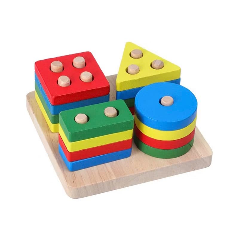 Brinquedo Educativo de Formas Geométricas com Materiais Seguros para Crianças