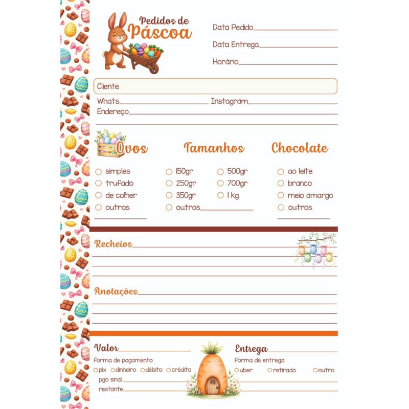 Caderno Pedido Páscoa