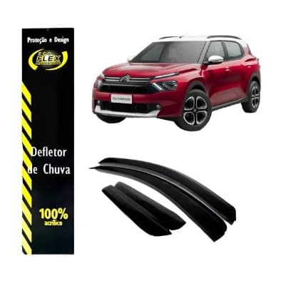 Calha de Chuva Defletor Citroën C3 Aircross 2024/2025 4 Portas Acrílico Fumê Ecoflex