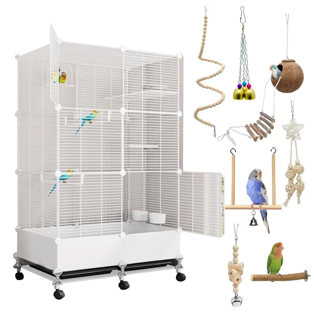 Gaiola Móvel Para Pássaros Gaiola Para Papagaios Gaiola Para Branco
