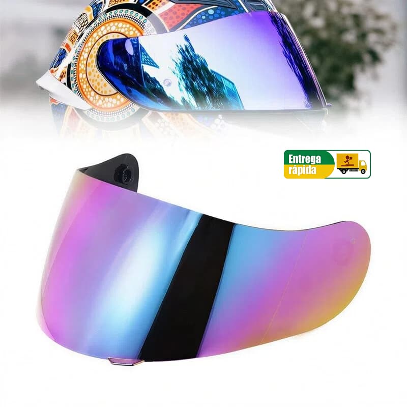 Viseira Espelhada Iridium Compatível com Capacete K1, K3SV e K5 e K5S – UV400, Antirrisco, Colorida