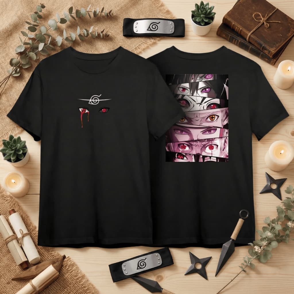 Camiseta Estampada Naruto Anime Mangá Moda Geek Otaku Streetwear Oversized Unissex