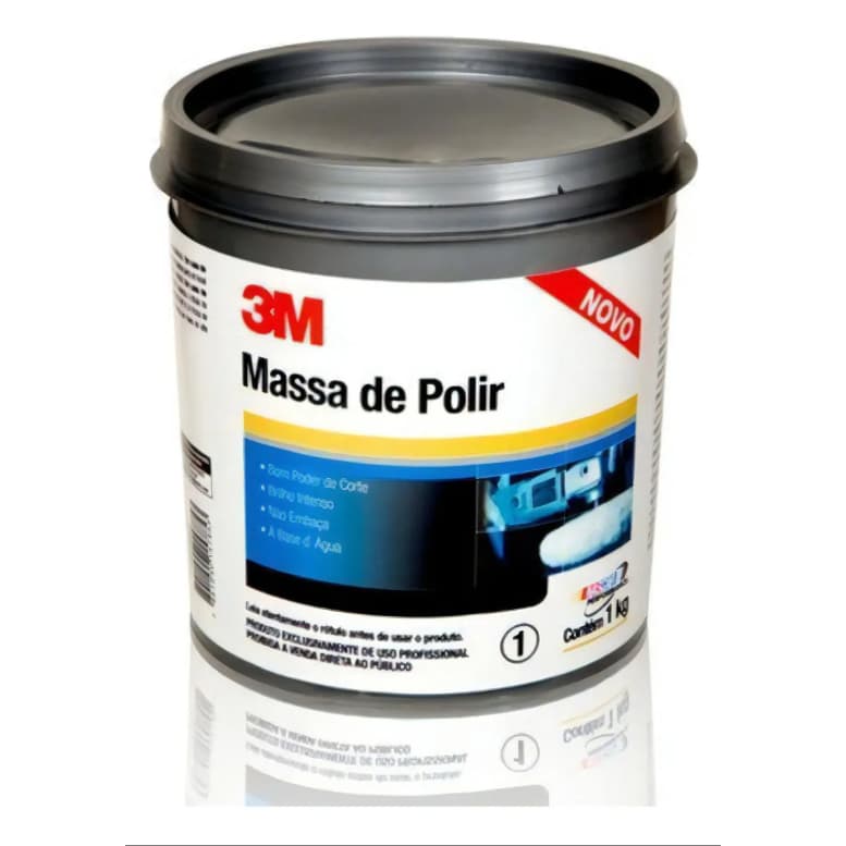 3m Massa De Polir 1kg Cor Branco