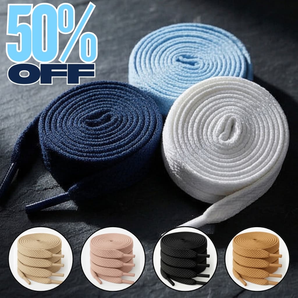Kit 2 Pares Cadarço Chato 8mm Para Tênis Casual – Estilo Street e Encaixe Perfeito no Seu Tênis