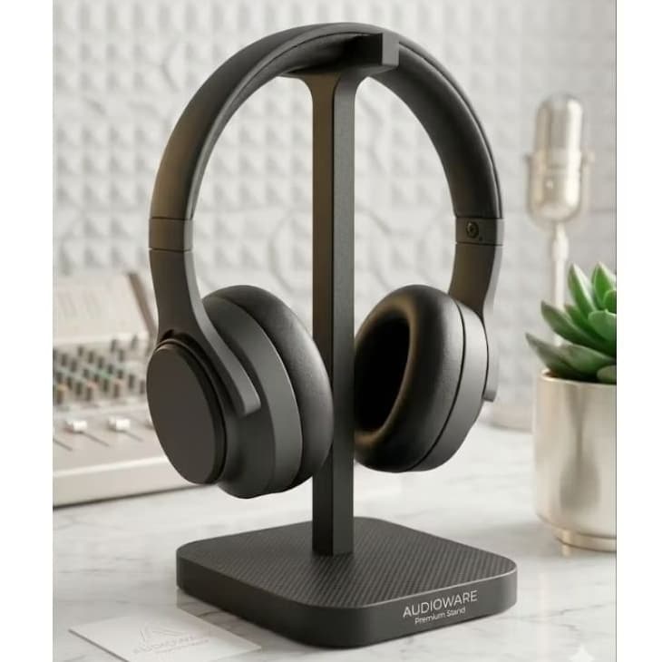 Suporte para Fone de Ouvido de Mesa em Impressão 3D – Design Minimalista, Base Estável, Várias Cores