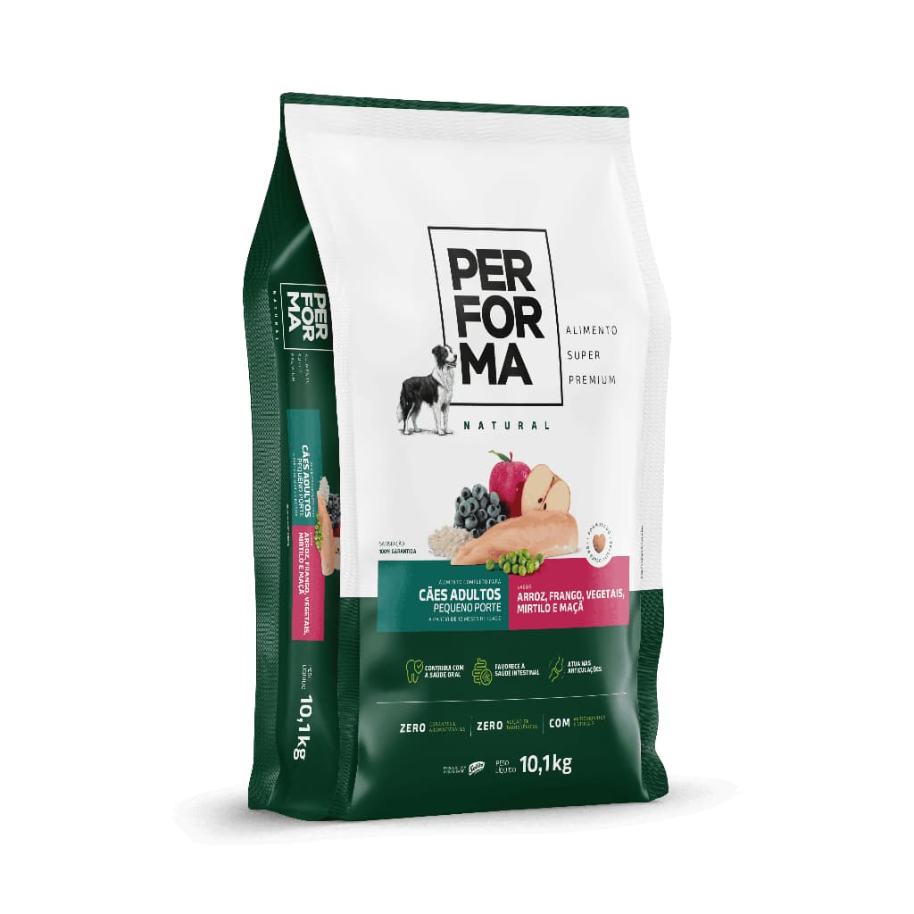 Ração Performa Natural Cães Adultos Pequeno Porte 10,1kg Super Premium Frango