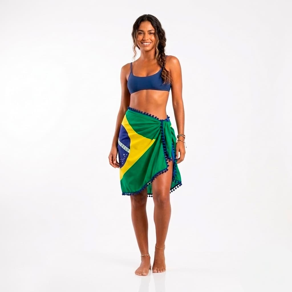 Canga Atoalhada com Estampa BRASIL
