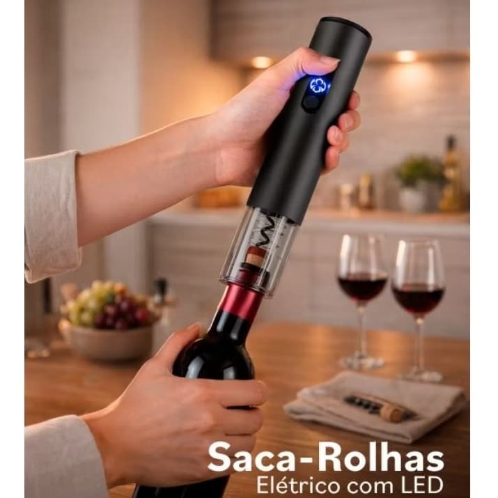 Saca-rolhas Elétrico com LED