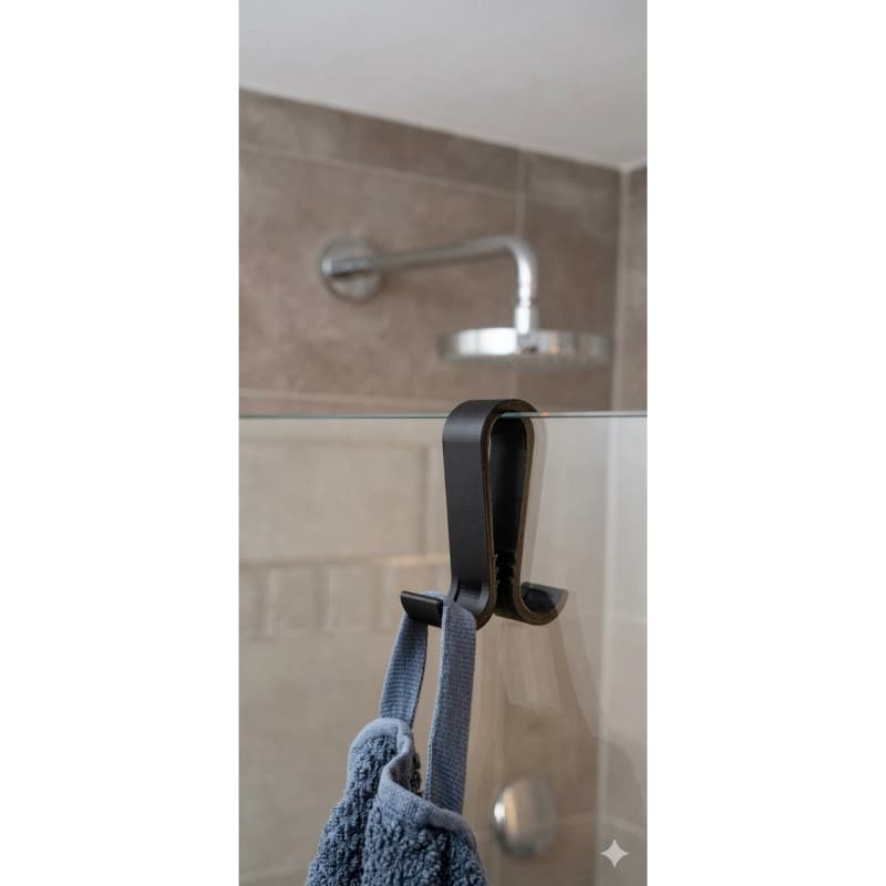 Kit Suporte Gancho Prendedor de Toalha Box do Banheiro Banho Encaixável Prático e Minimalista