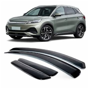 Calha Defletor de Chuva BYD Yuan Plus 2025 a 2026 4 Portas Acrílico Fumê Ecoflex