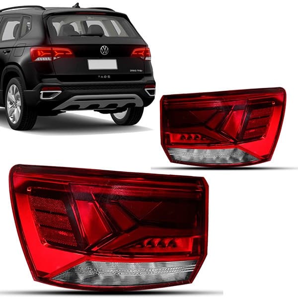 Lanterna Traseira Taos 2021 a 2024 Canto Full LED Lado Direito - Marca TYC