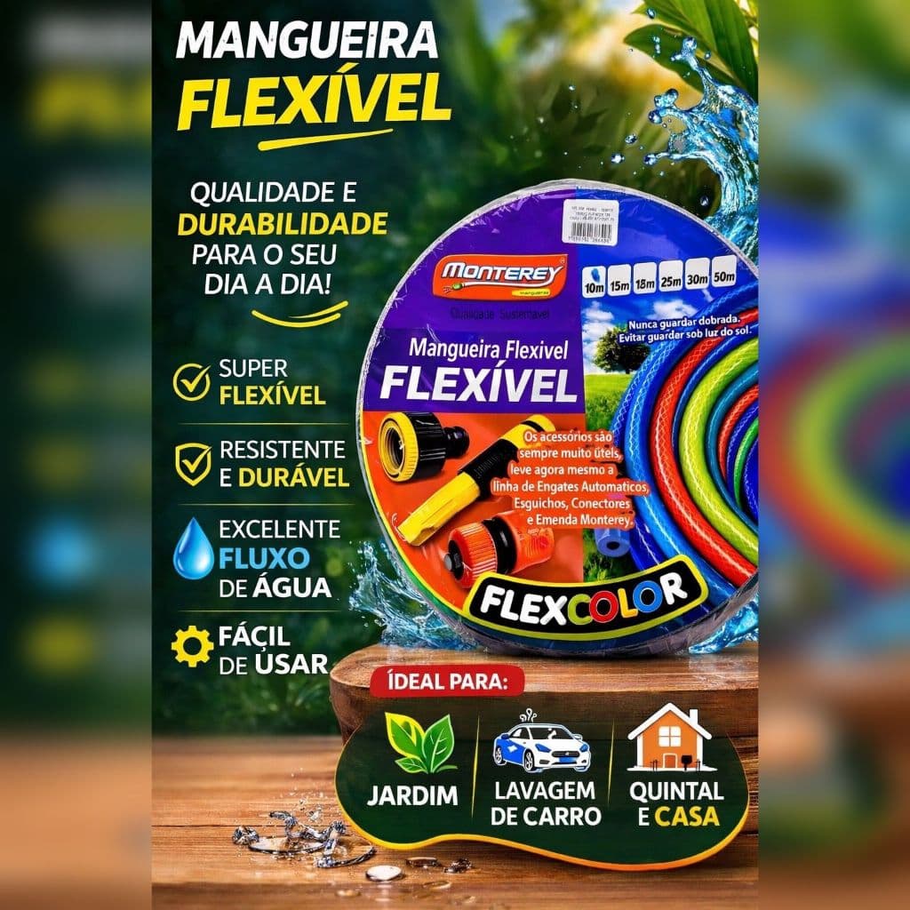 Mangueira Monterey FLEXCOLOR 10m 15m 20m 30m