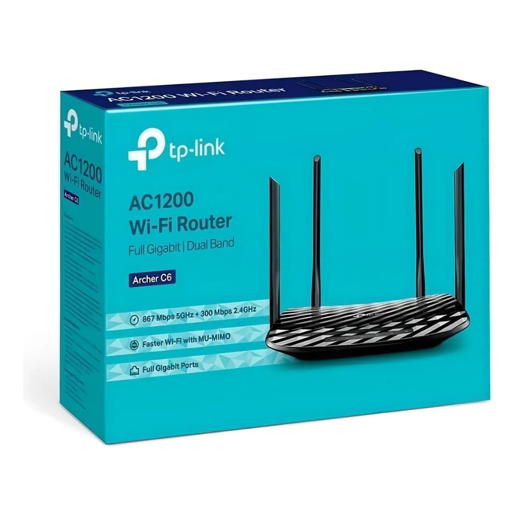 Roteador Gigabit TP-Link Archer C6, Wireless Dual Band, AC1200