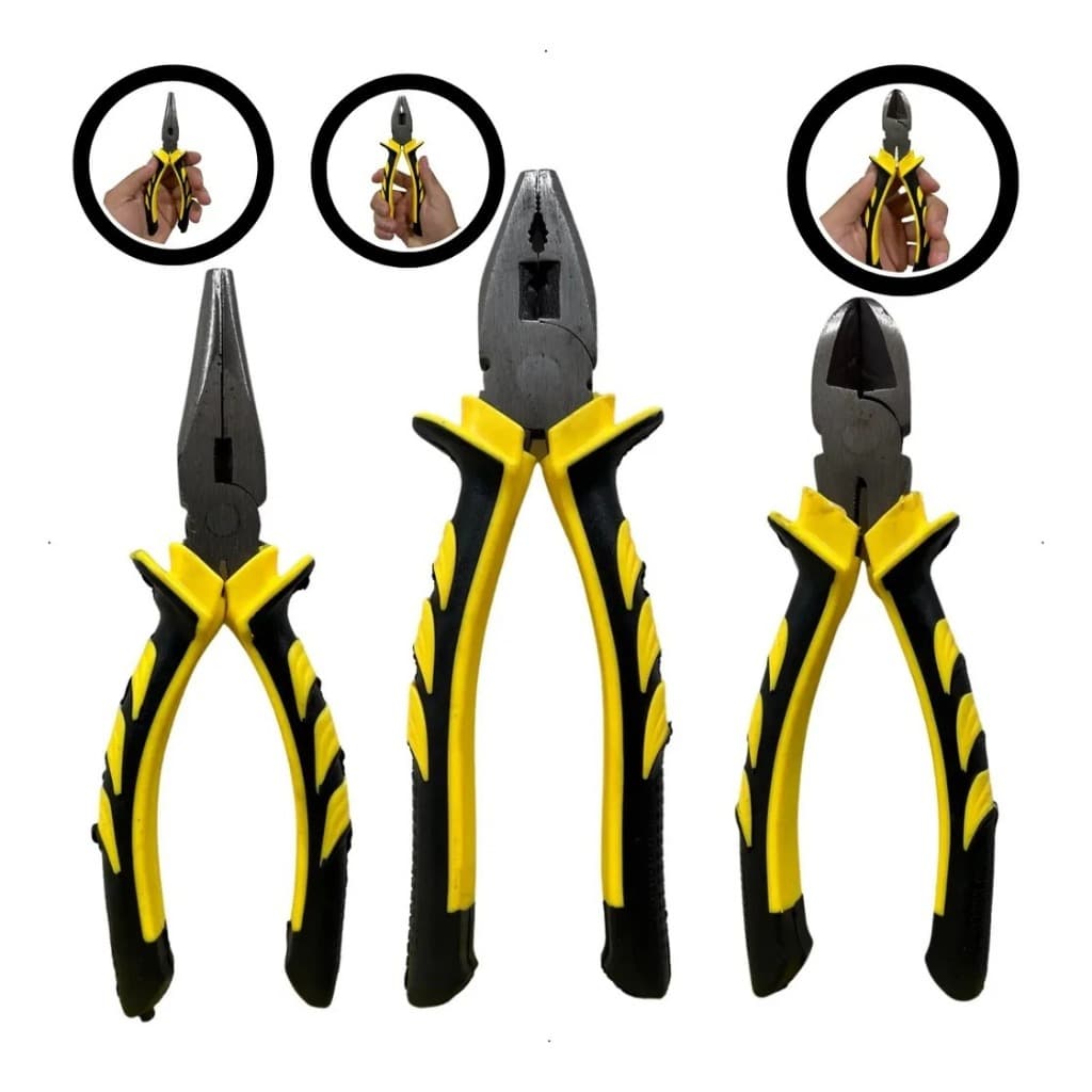 Kit Alicates Startools Pro 3 Peças Bico Corte Universal Cabo Antideslizante