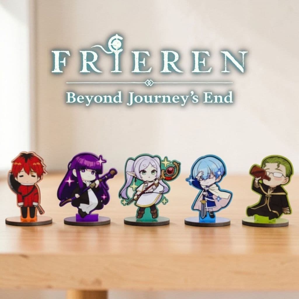 Kit Frieren 5 Totens Chibi 7cm MDF Decorativo Colecionável