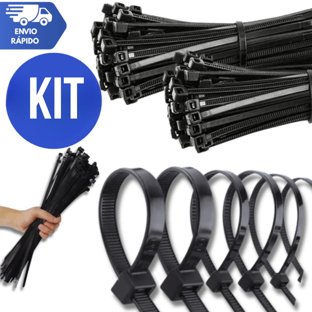 Abraçadeiras Nylon Cintas Plásticas 2.5 X 200MM Resistente Enforca Gato Qualidade Excelente