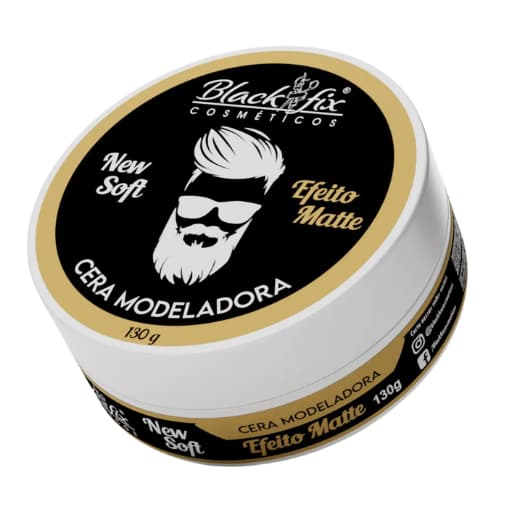 Cera Modeladora New Soft Efeito Matte para Cabelo Tipo Pomada 130g - Black Fix
