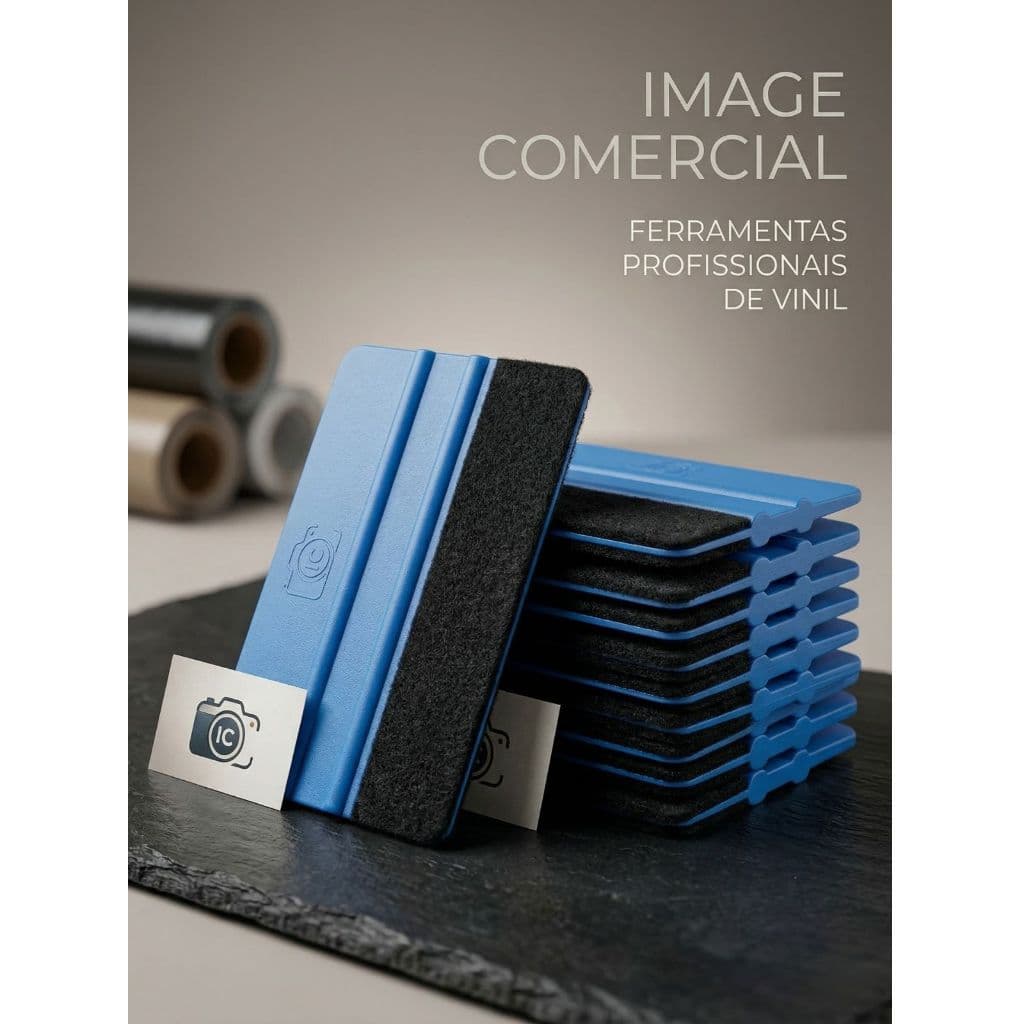 Kit 5 Espátulas Silicone com Feltro para Insulfilm Envelopamento Adesivos e Vinil