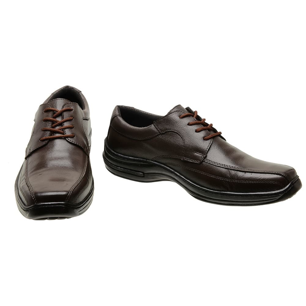 Sapato Social Masculino Em Couro Legítimo  Com Cadarço - Elegante e Confortável