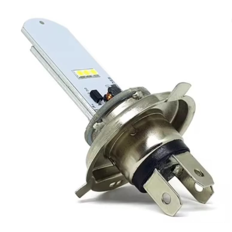 Lâmpada LED H4 8000K 35W 12V Farol Moto Super Branca Alto Baixo Universal