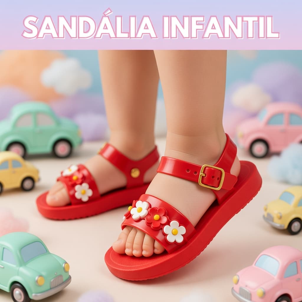 Sandália Infantil Menina Leve e Confortável Promoção de Lançamento