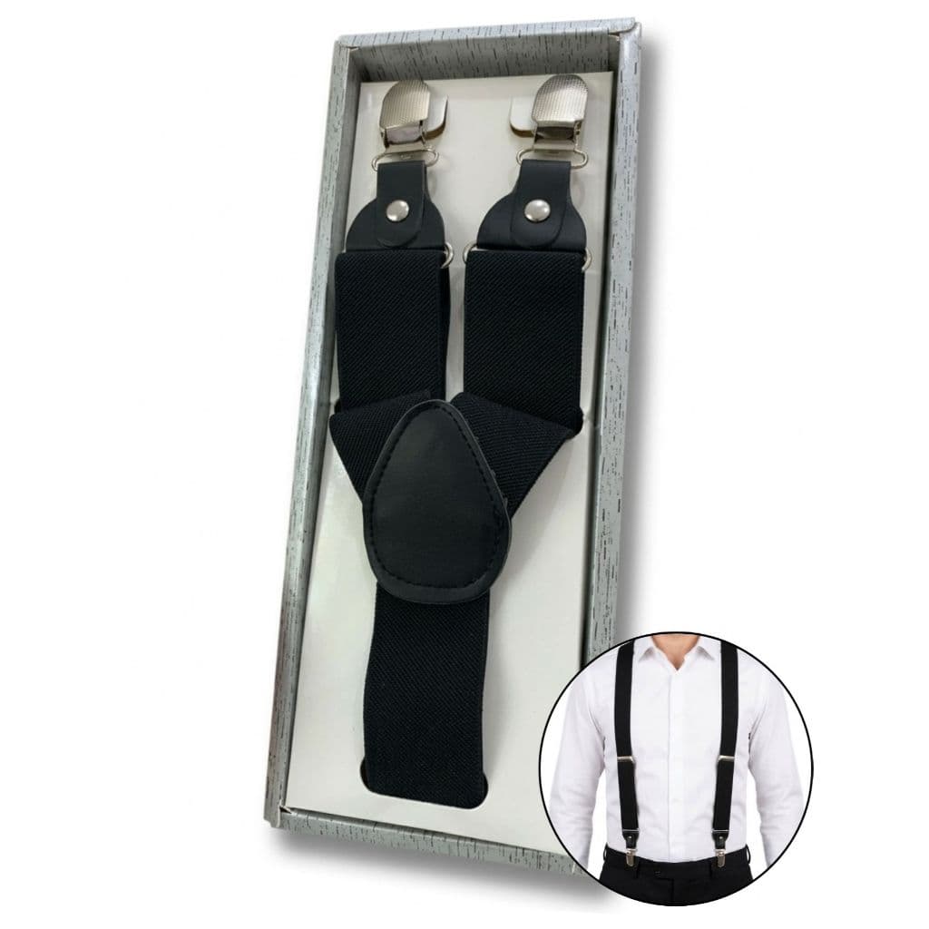 Suspensório Masculino King 3,5cm Variado Premium Várias Cores Reforçado Couro Sintético Social