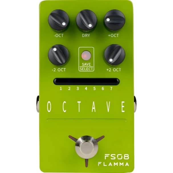 Pedal Flamma FS08 Octave Efeitos de Guitarra Oitavados com 7 Presets e Slots Individuais