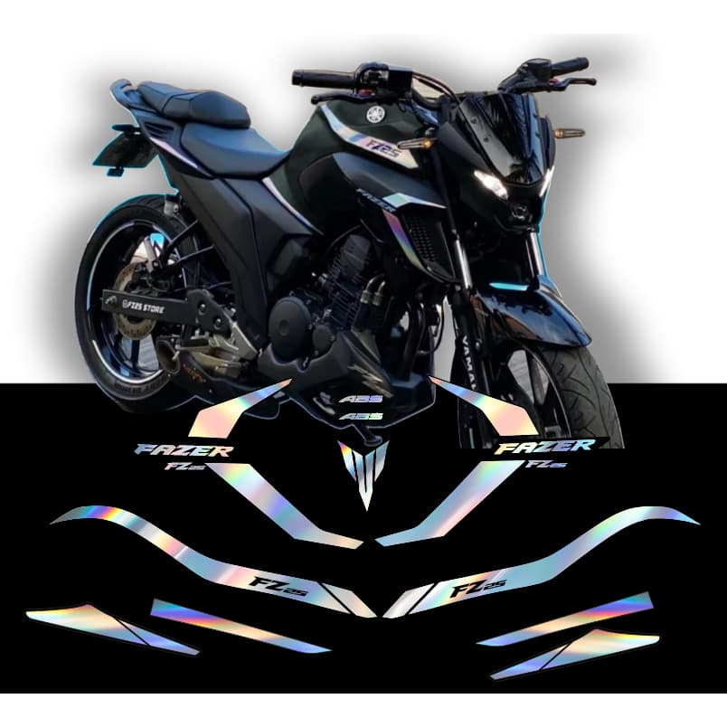Adesivos para fz25 holografico