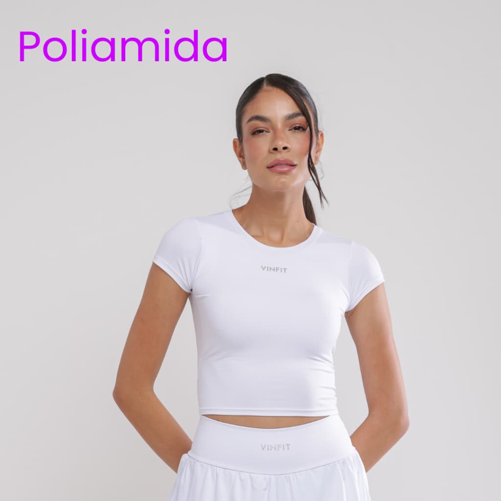 Baby Tee Feminina Blusa Slim Fit Baby Look Manga Curta Blusa de Compressão Academia