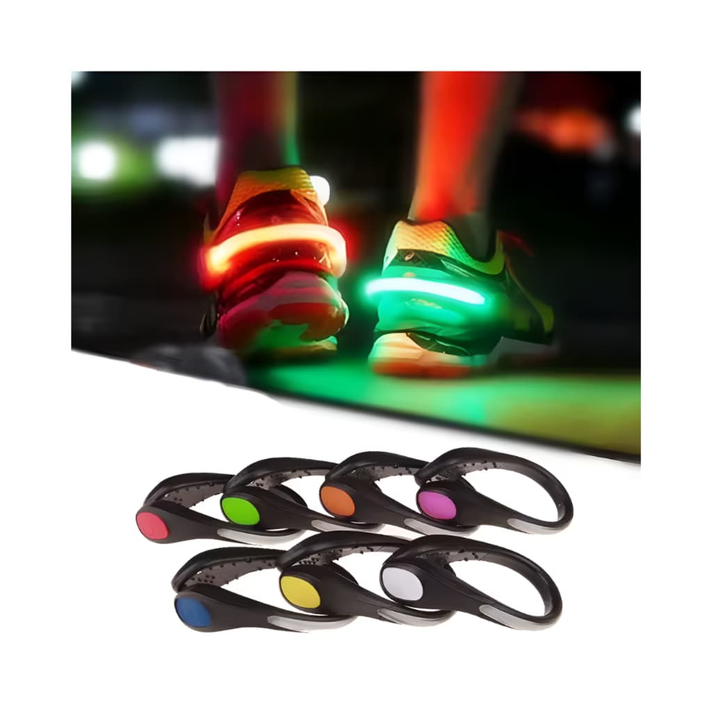Par de Sinalizador Para Tênis Corrida Bike Luz Led Segurança