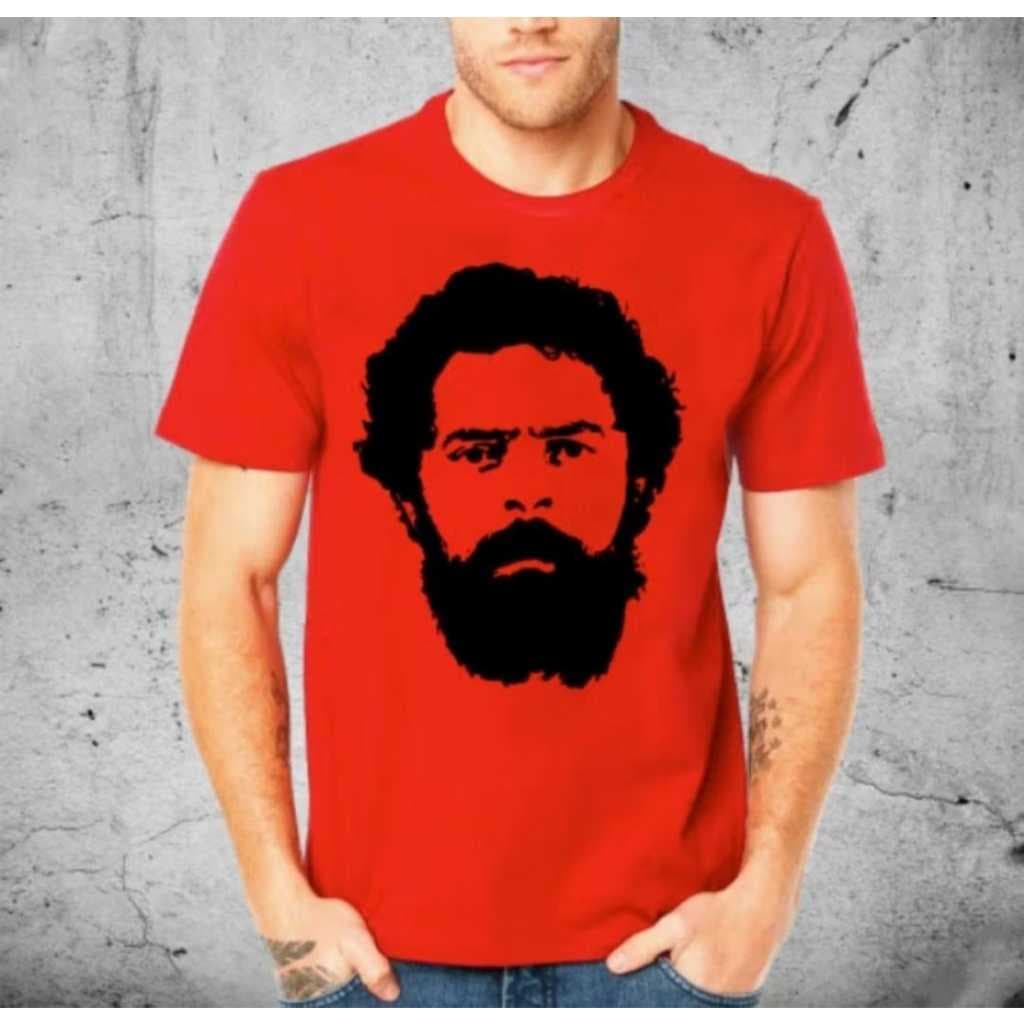 Camiseta Lula Básica Estampada Algodão Leve Dia a Dia
