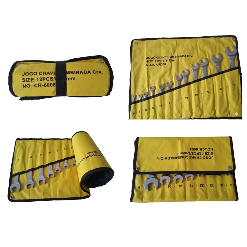 Jogo De Chave Combinada 6 A 32mm C/12 Peças Cinza