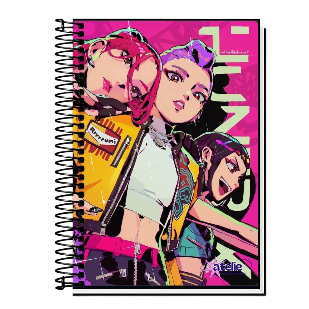 Caderno - personalizados das Guerreiras do K-Pop | - Capas Exclusivas para Escola e Faculdade |1,10,15  ate 20 Matérias.