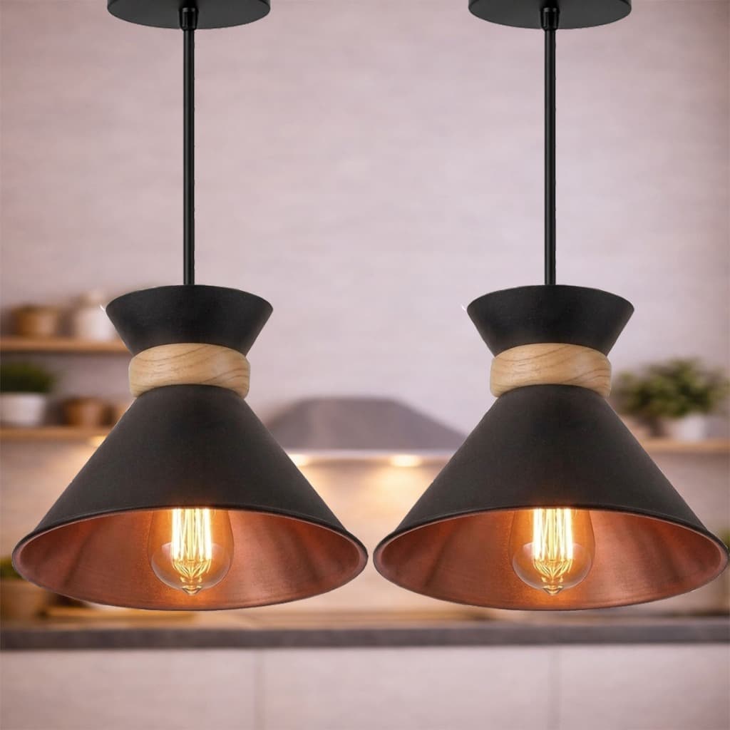 Lustre Pendente Luminária Moderna de Teto Sala Cozinha Jantar Dupla Minimalista Gourmet Aurora