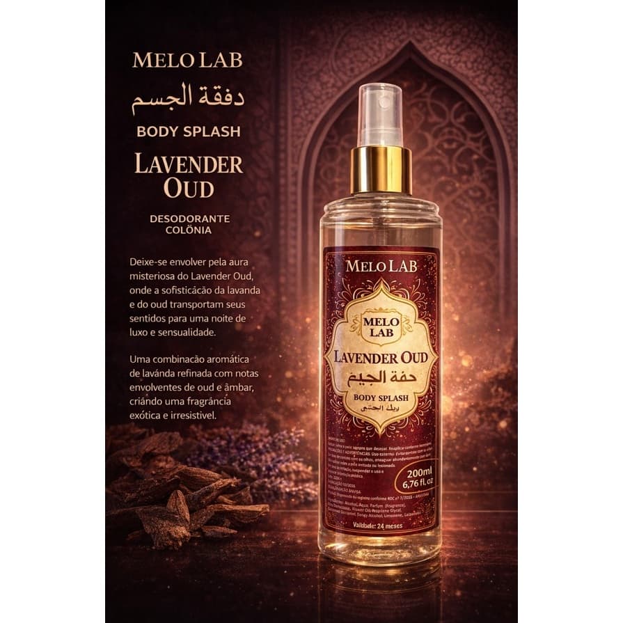BODY SPLASH ARABE MELO LAB 200ML CADA  LAVANDER OLD.