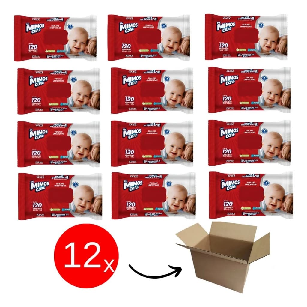 Lenço Umedecido My Mimos Care Caixa Kit 12 Unidades