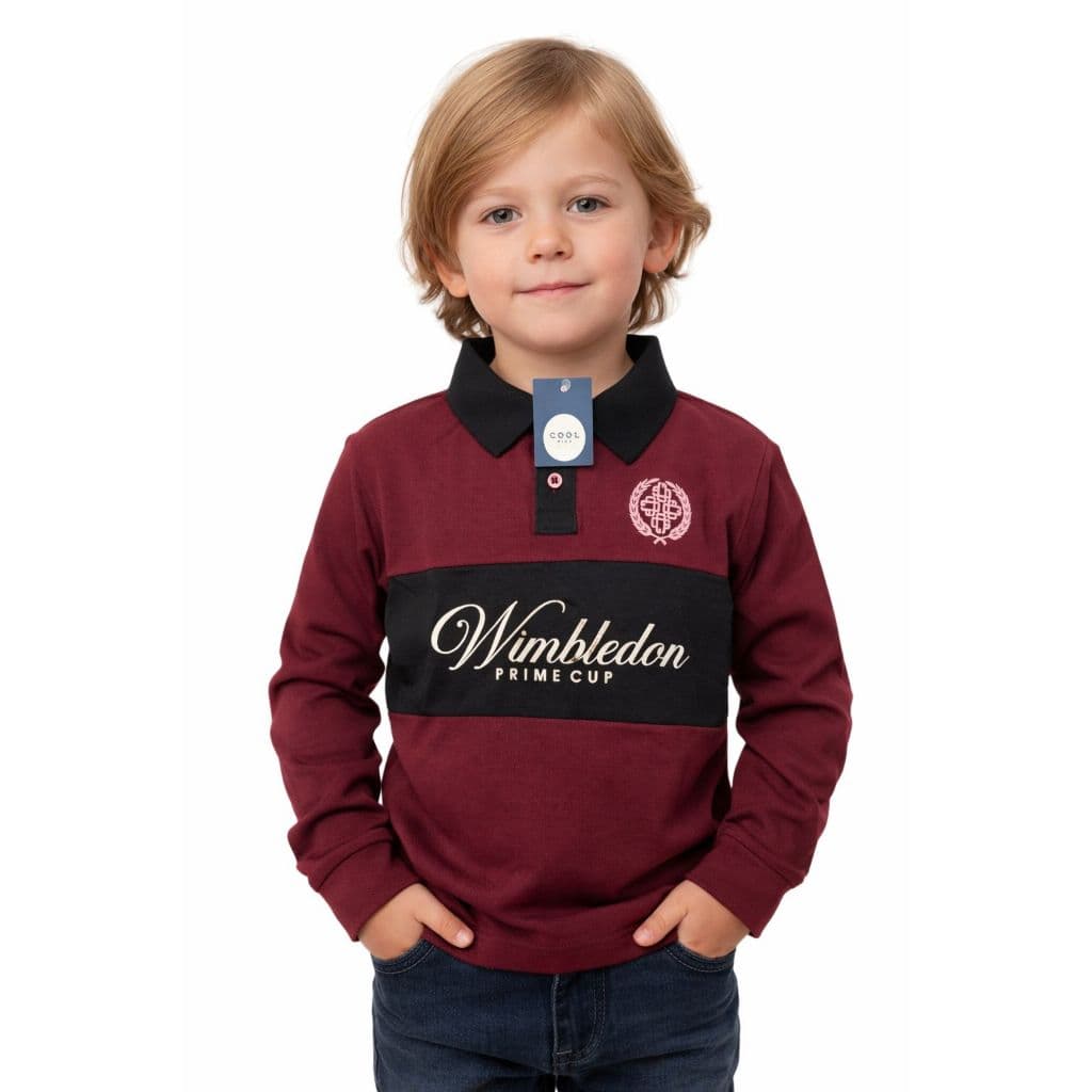Camiseta Polo Manga Longa Infantil Masculino Juvenil Meia Estação