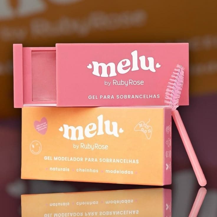 Gel Fixador de Sobrancelhas Melu Ruby Rose Transparente Longa Duração