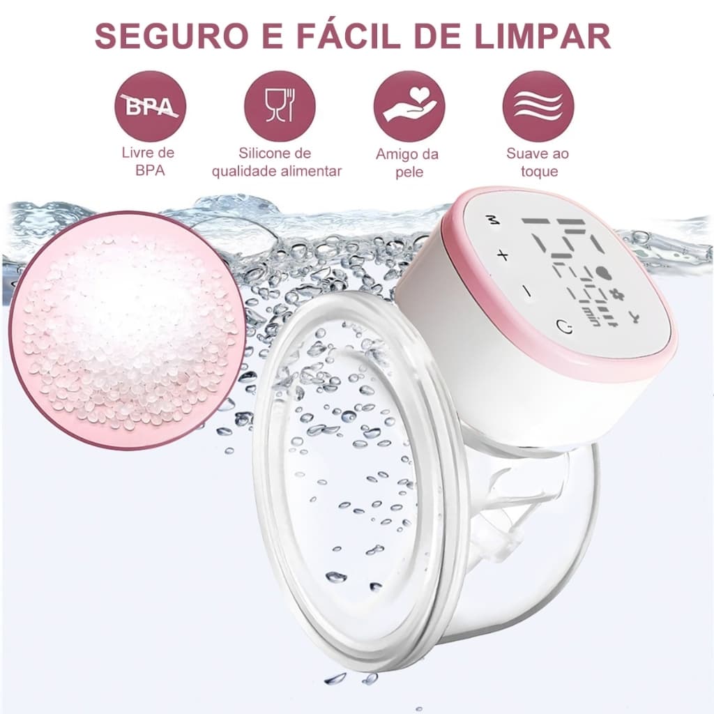 Bomba tira-leite elétrica Sem dor Alta potencia de sucção integrada Silenciosa Massageador Portátil