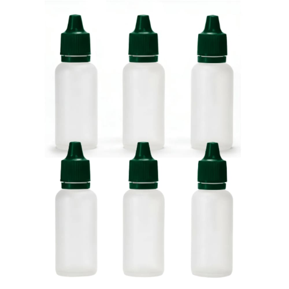 Kit 6 Frasco De Plástico 20ml conta Gotas para por Óleo ou álcool Kit campo