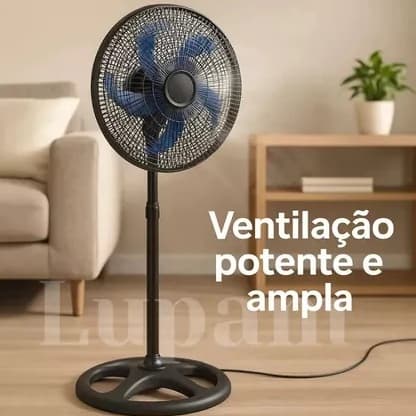 Ventilador Pé Chão Torre Pedestal Coluna Silencioso 127V /220V Preto