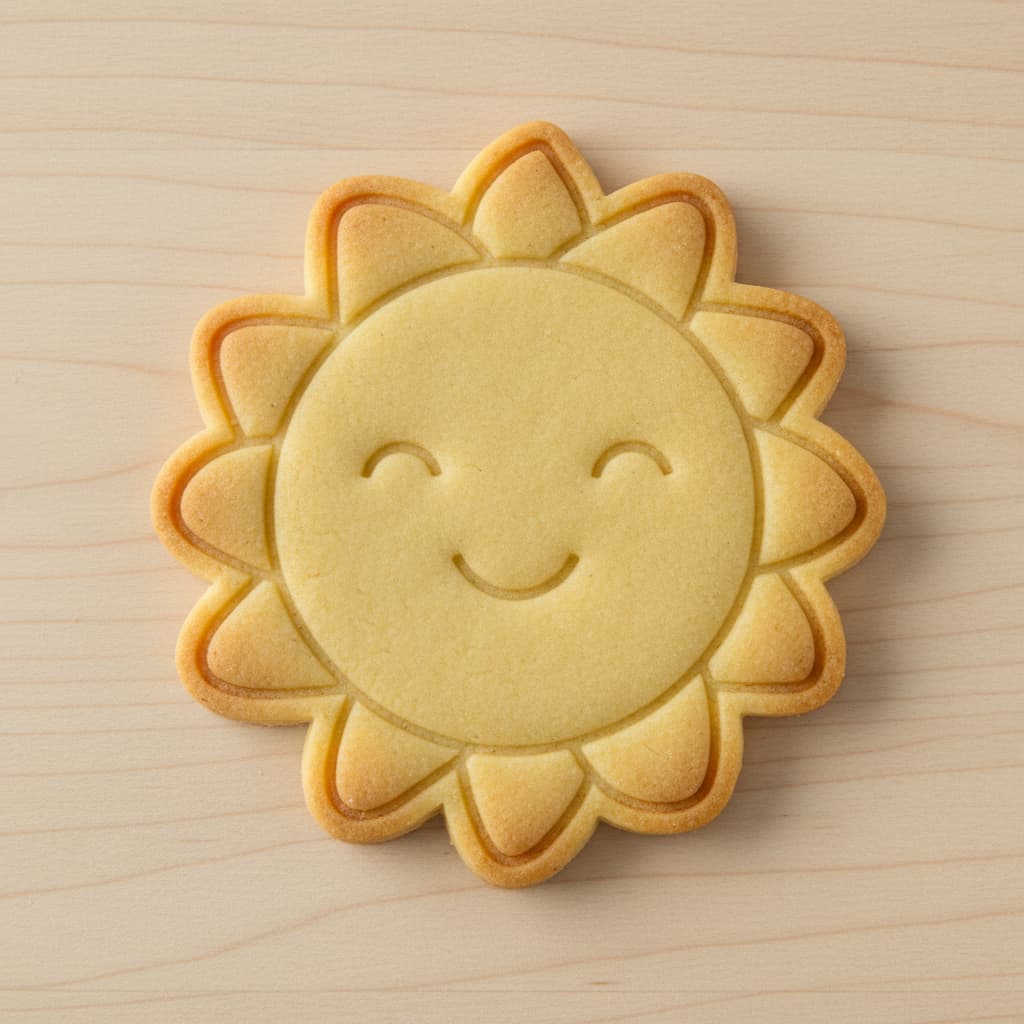 Cortador e Marcador para Biscoito, Pasta Americana, Bolacha, Massa | Sol Sorrindo
