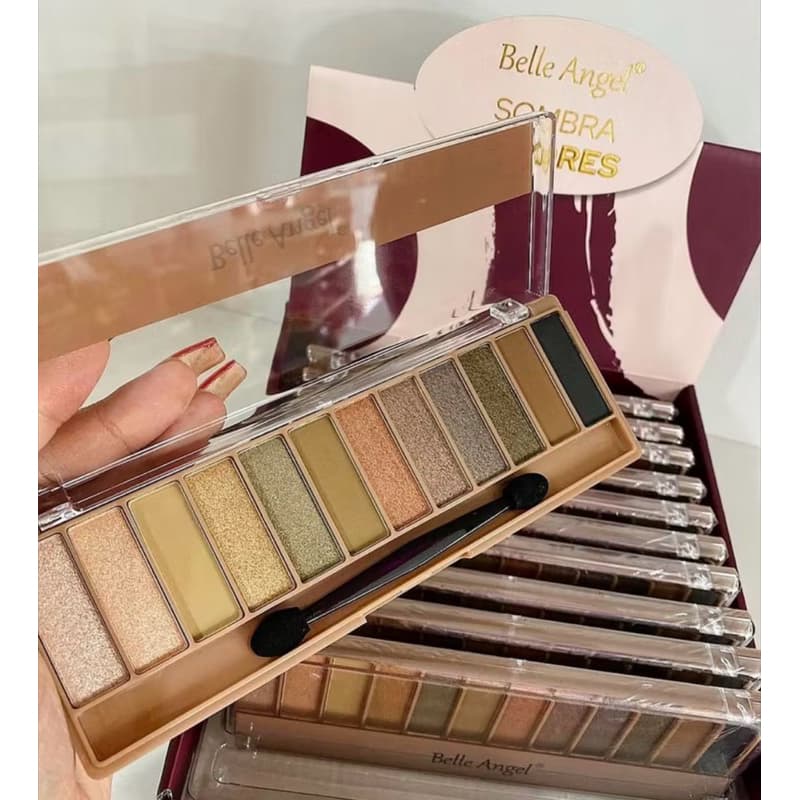 Sombra 12 cores Paleta Belle Angel Sombras para Olhos