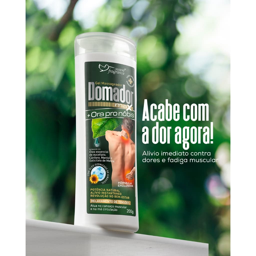 Gel Massageador Domador  200g Alívio Dor Muscular Articular Relaxante Anti Inflamatório Circulação