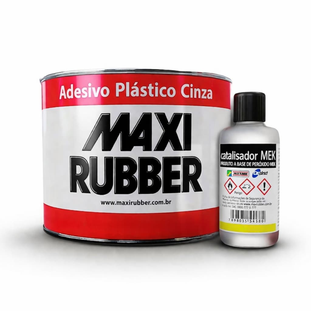 ADESIVO PLÁSTICO CINZA 800 GR MAXI RUBBER