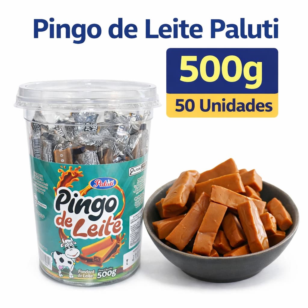 Doce Pingo De Leite Paluti 500g Com 50 Unidades Tradicional Festa Lembrancinha Revenda