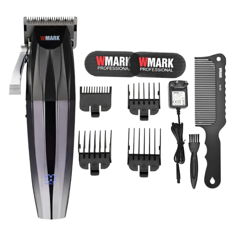 Maquina De Corta Cabelo Wmark Ng 222 Prata Profissional